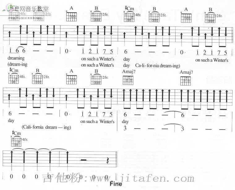 California Dreaming 加州之梦(吉他谱) 吉他谱