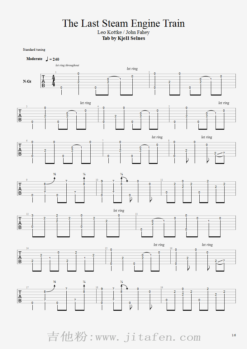 The Last Steam Engine Train 吉他谱