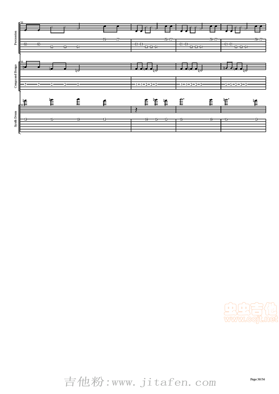 西游记序曲总谱，前4小节音效模仿出来就完美了 吉他谱