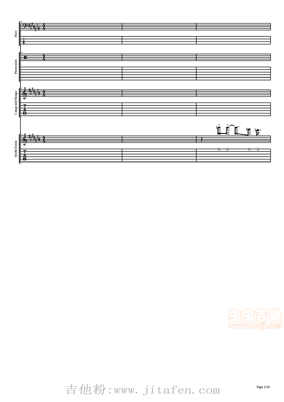 西游记序曲总谱，前4小节音效模仿出来就完美了 吉他谱