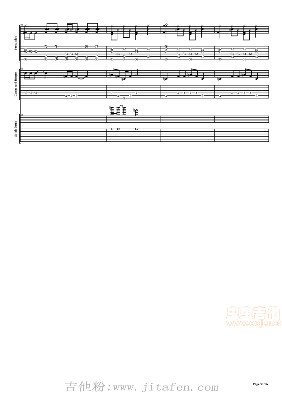 西游记序曲总谱，前4小节音效模仿出来就完美了 吉他谱