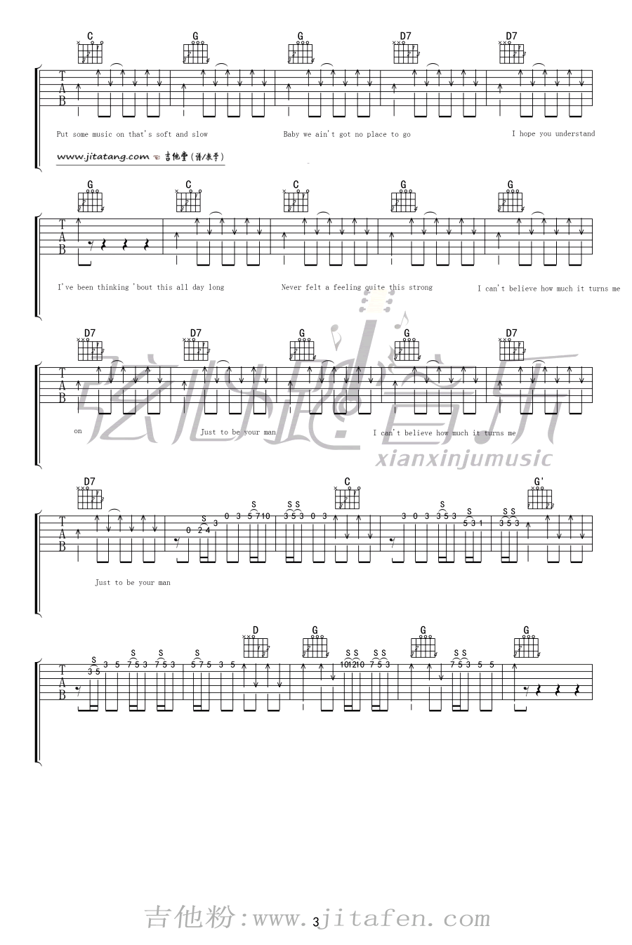 《Your Man》吉他谱_Josh Turner_《Your Man》G调弹唱谱 吉他谱