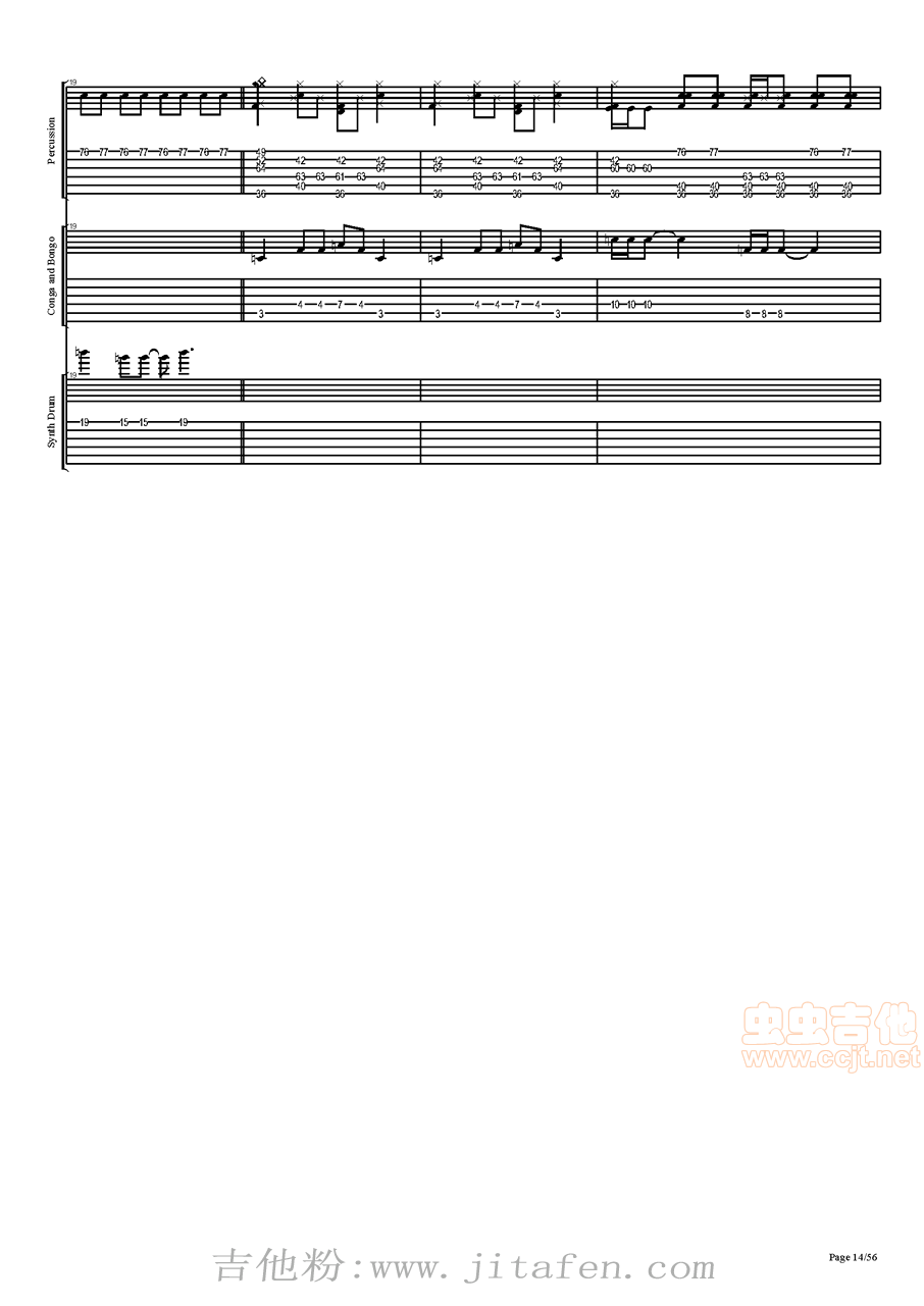 西游记序曲总谱，前4小节音效模仿出来就完美了 吉他谱