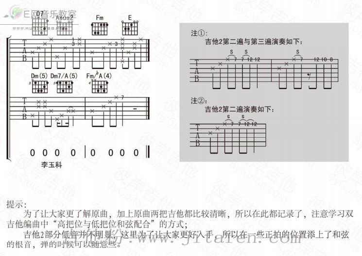 沉默如谜的呼吸-周云蓬(吉他谱) 吉他谱