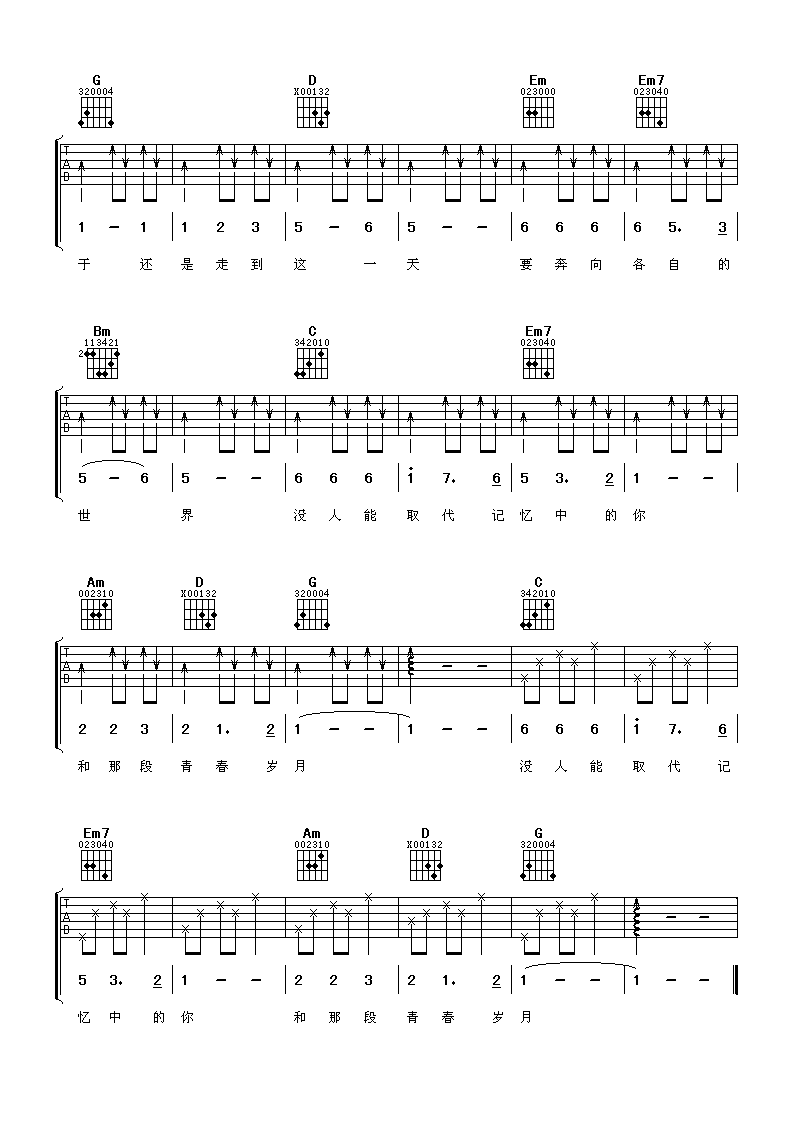 小虎队 放心去飞 吉他谱