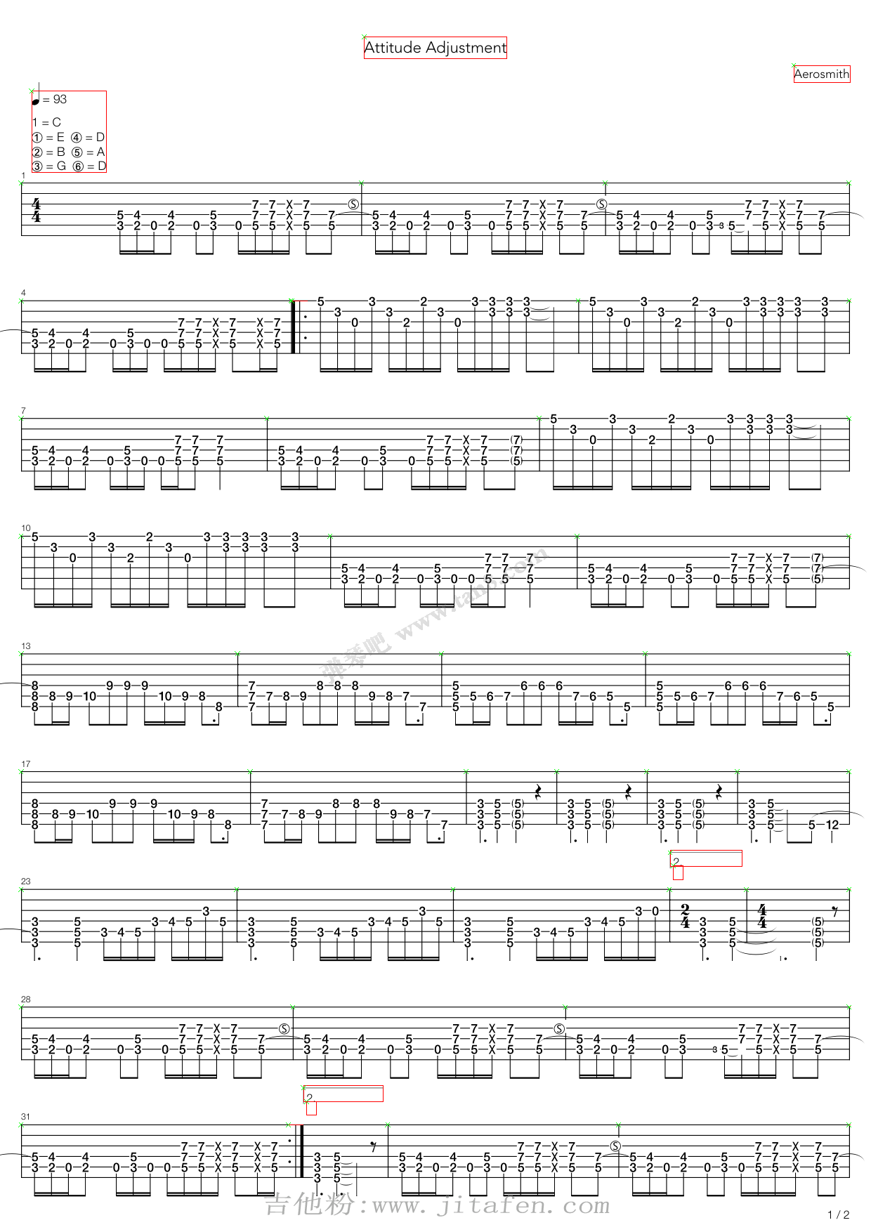 Attitude Adjustment 吉他谱