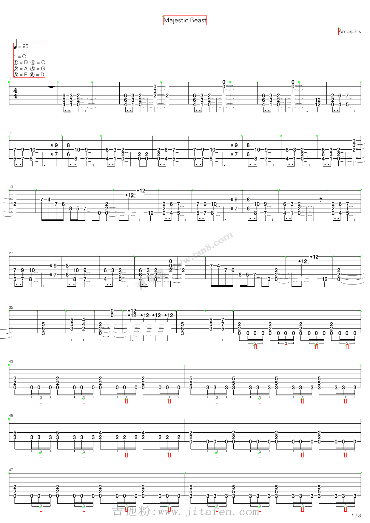 Majestic Beast 吉他谱