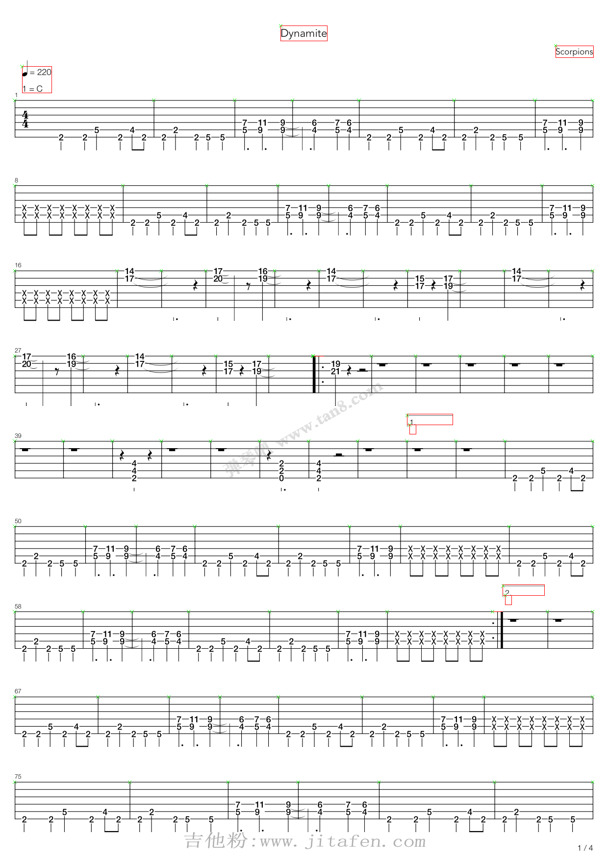 Dynamite 吉他谱