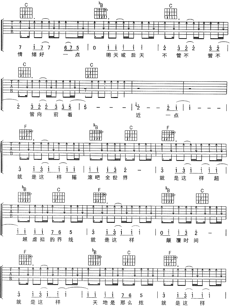 就是这样 吉他谱