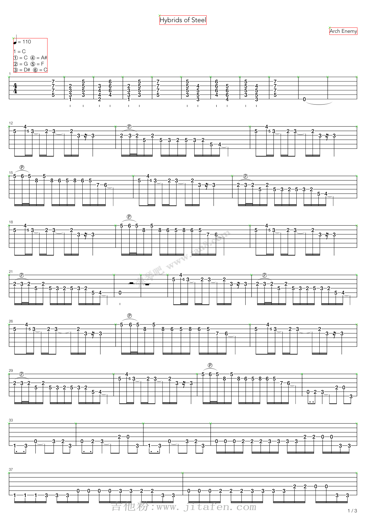 Hybrid Of Steel 吉他谱
