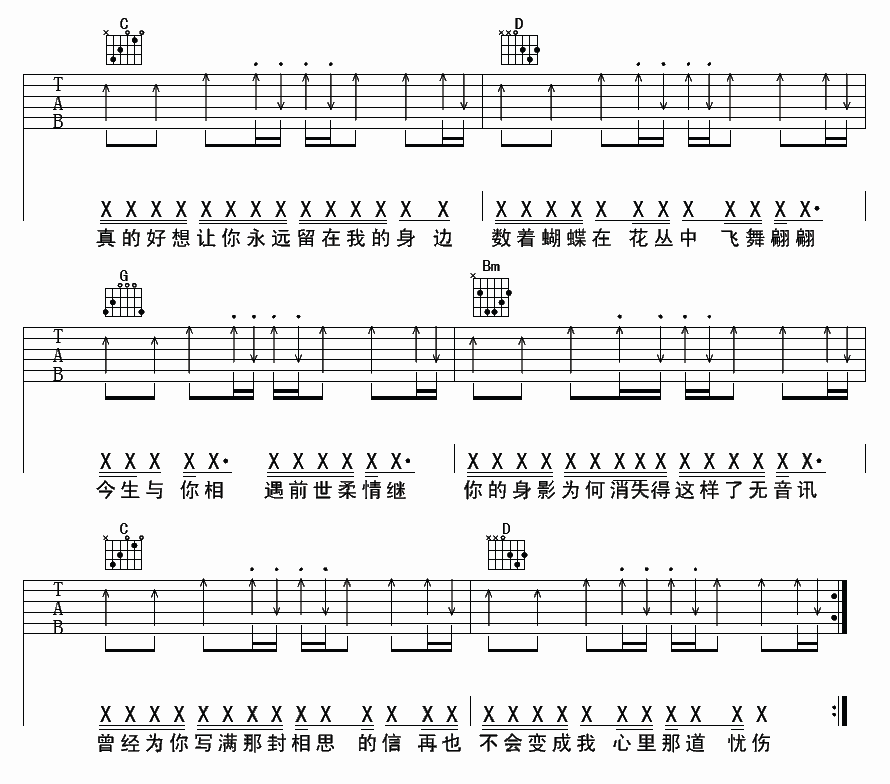 魏晨 少年游 吉他谱