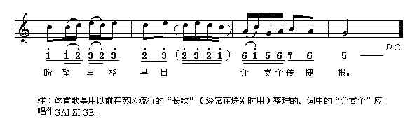 十送红军－江西民歌（简线对照） 吉他谱