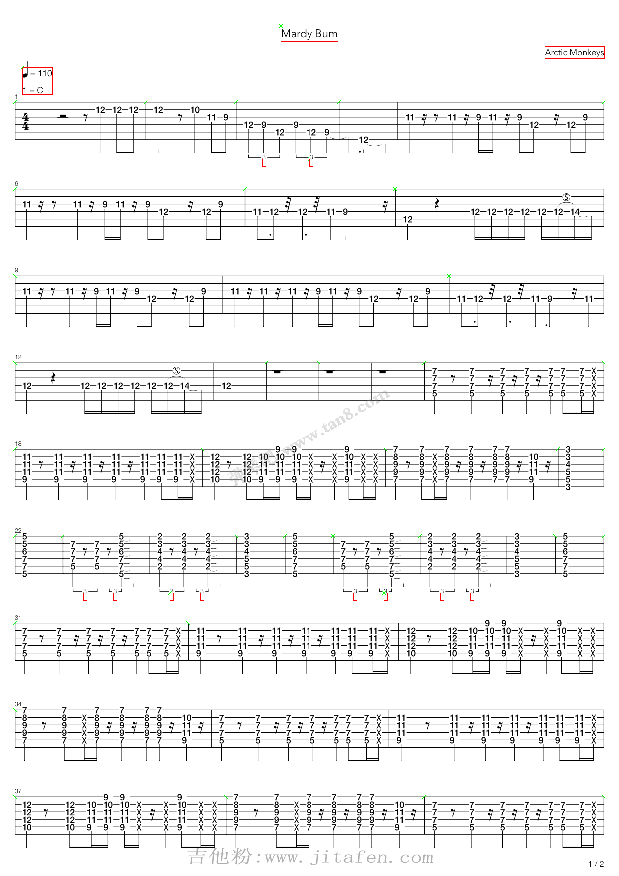 Mardy Bum 吉他谱