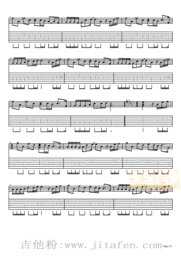 逍遥新笑傲江湖片头曲 吉他谱