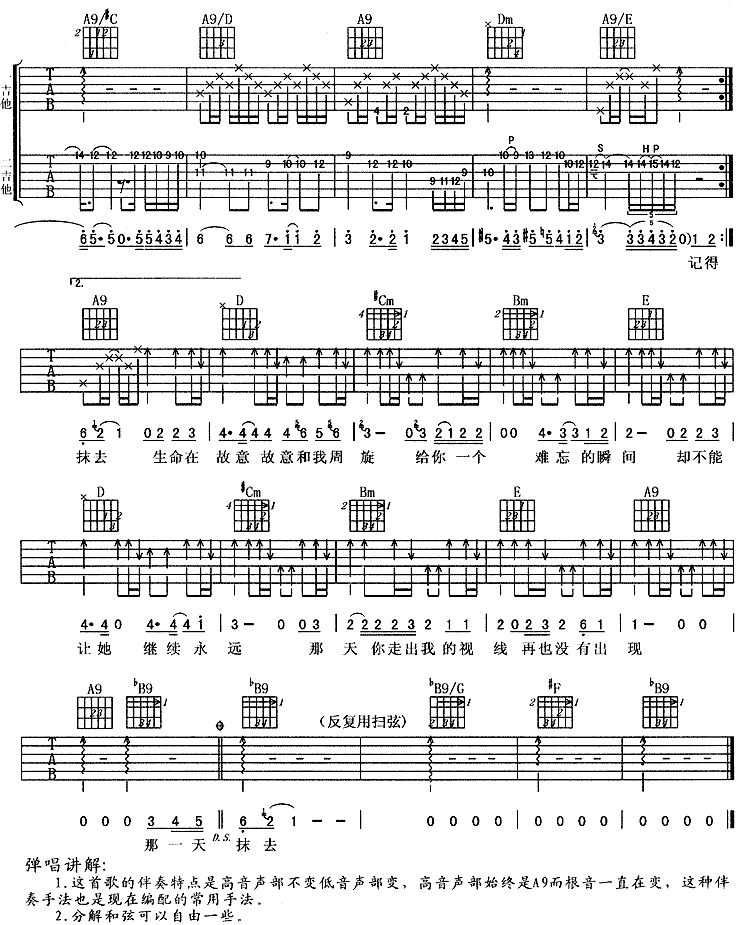那一天 吉他谱