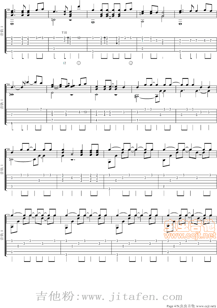 clannad第一季op—メグメル（欢乐岛） 吉他谱