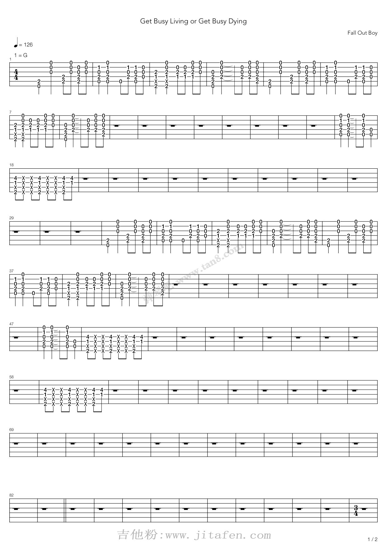 Get Busy Living Or Get Busy Dyingdo Your Part To S 吉他谱