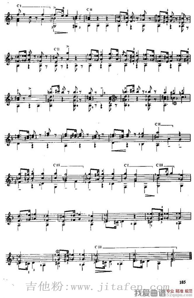 费尔南多·索尔 古典吉他练习曲 No.15（Op.35 No.6） 吉他谱