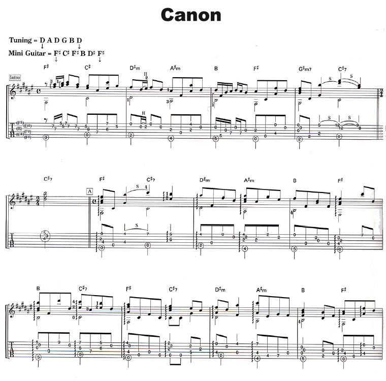 Canon-卡农 吉他谱