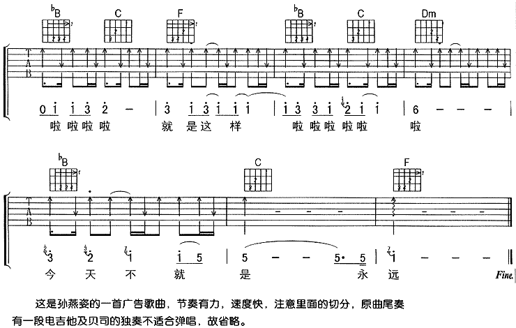 就是这样 吉他谱