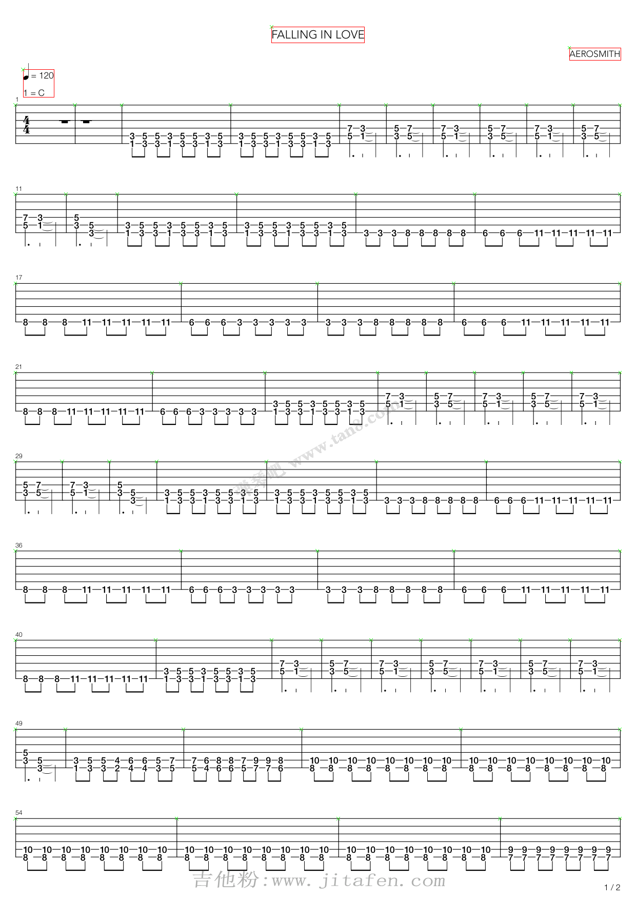 Falling In Love 吉他谱