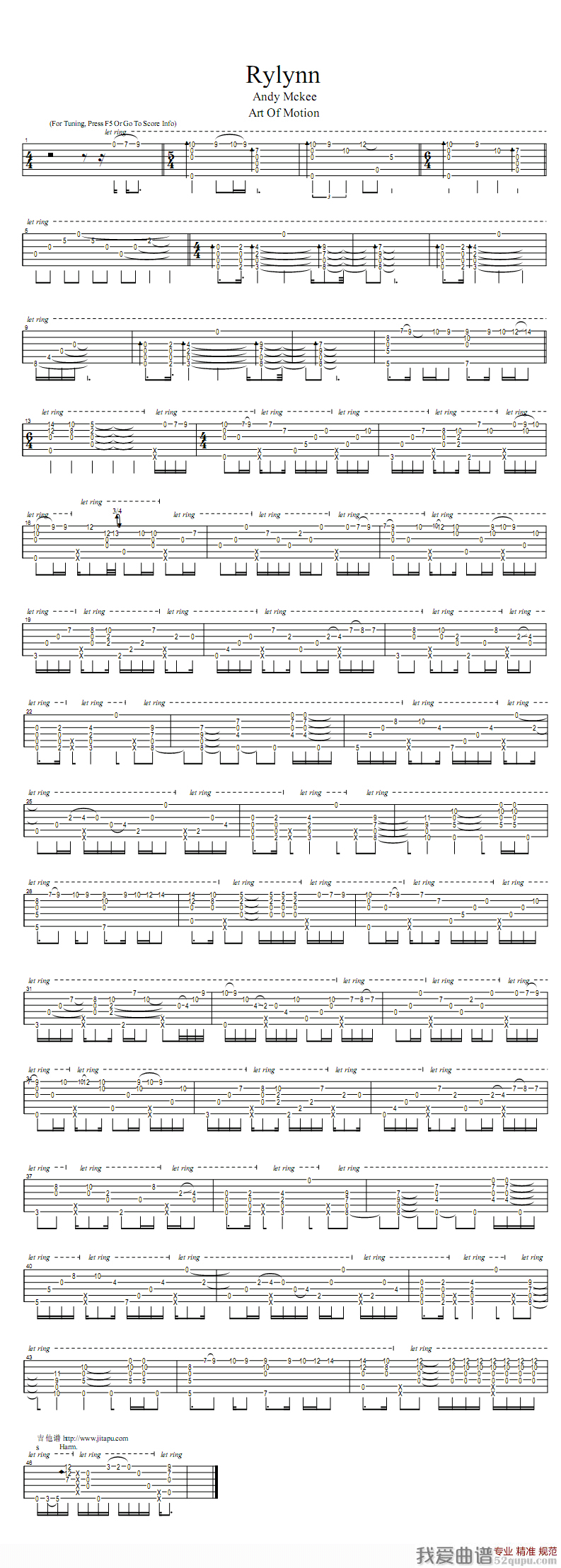 andy、mckee - rylynn吉他乐谱 吉他谱