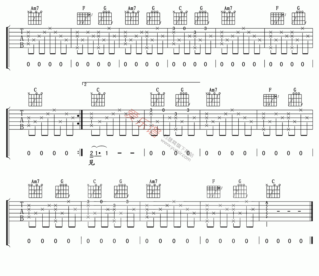 陈奕迅《好久不见》 吉他谱