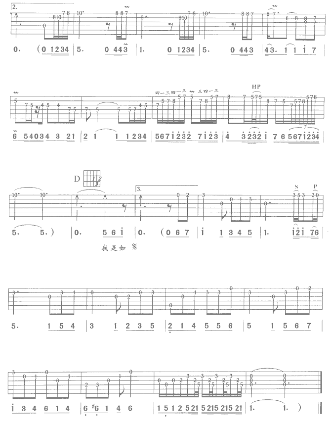 我是如此爱你-侯湘婷(吉他谱_六线谱) 吉他谱