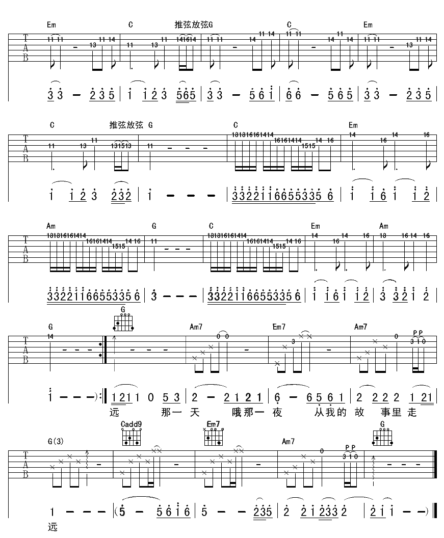 痛苦的信仰《西湖》 吉他谱