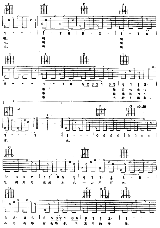 浪子归 吉他谱