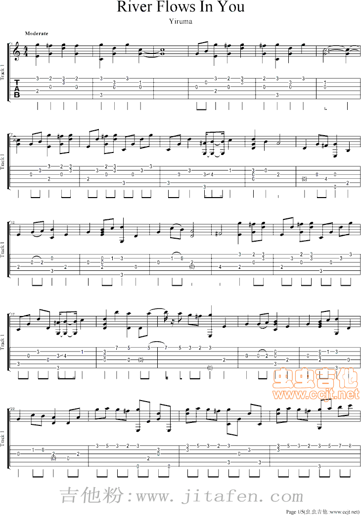 Riverflowsinyou 吉他谱