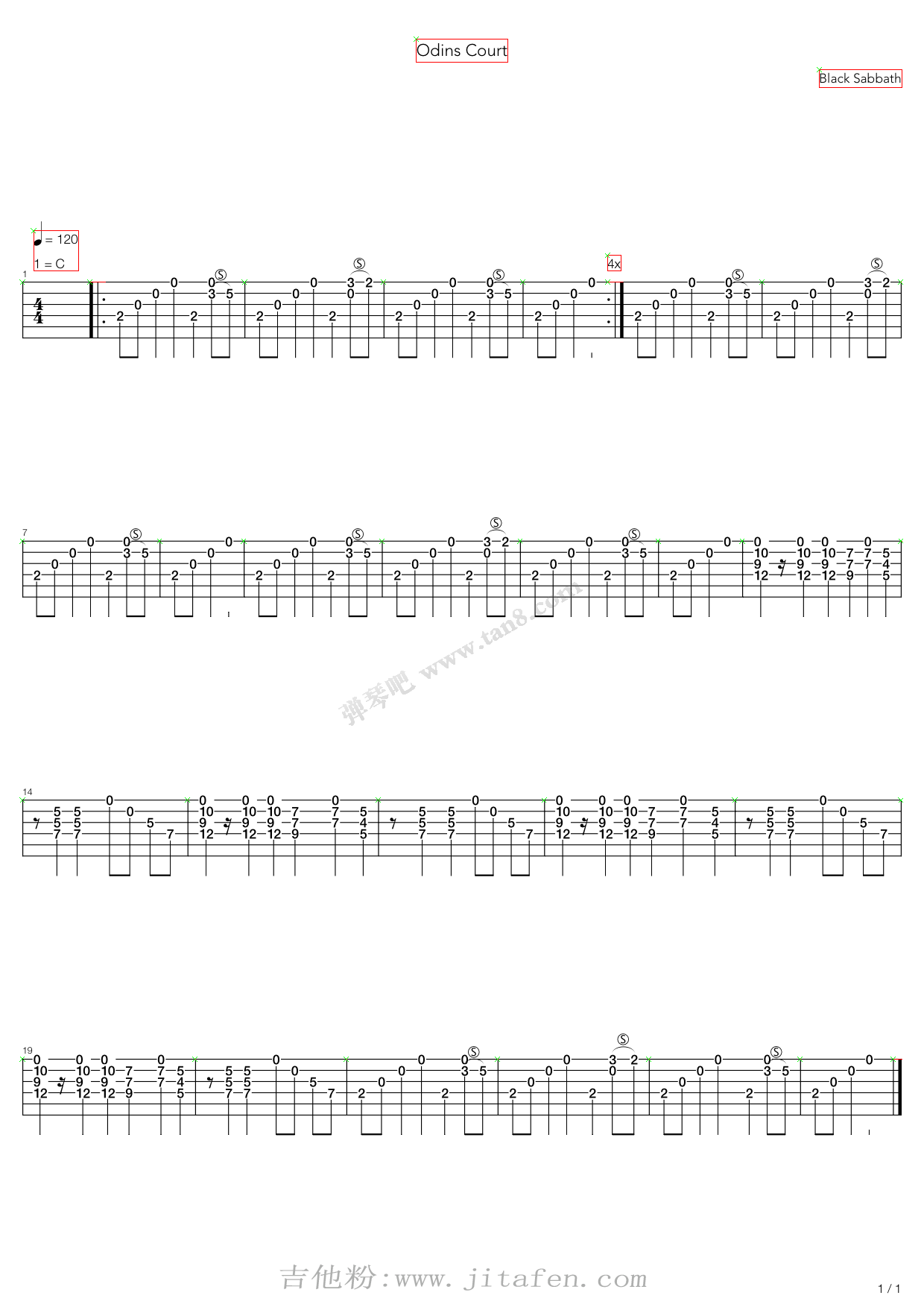 Odins Court 吉他谱
