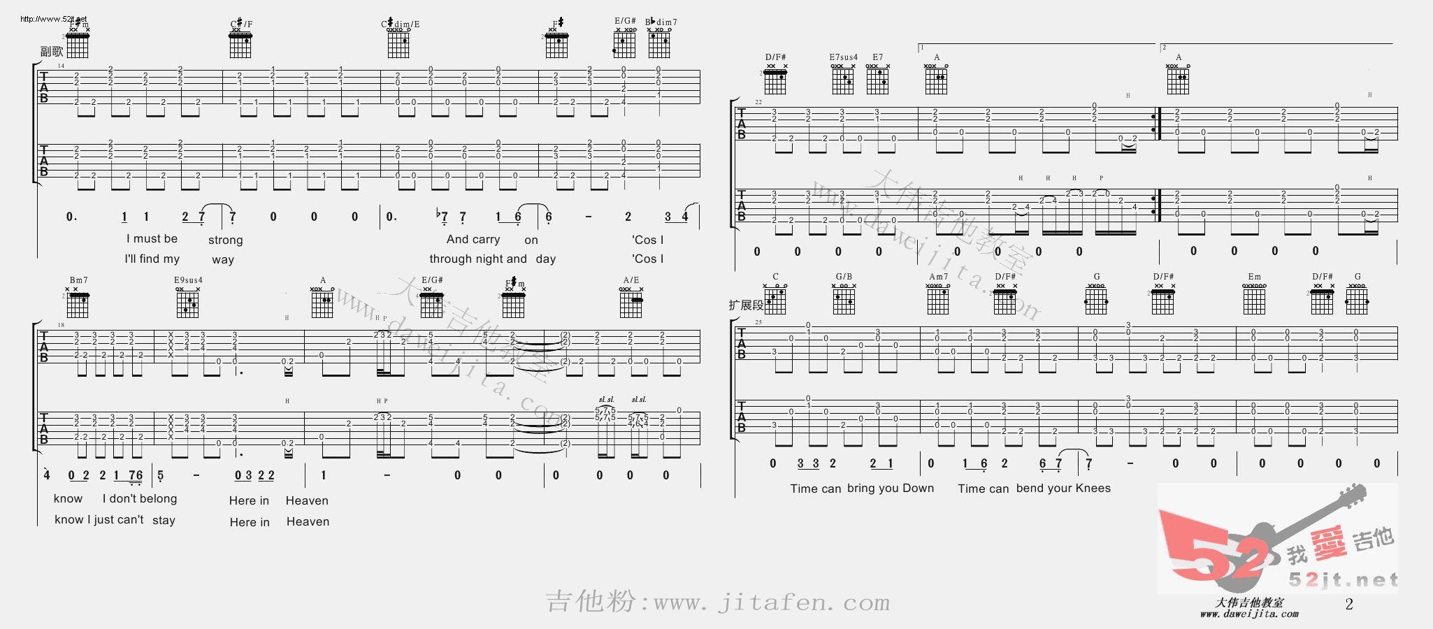 tears in heaven 弹唱教学吉他谱视频 吉他谱