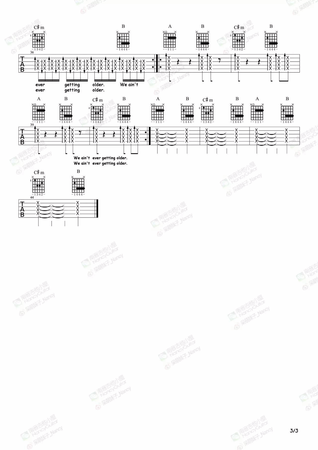 The Chainsmokers《Closer》吉他谱_吉他弹唱教学 吉他谱