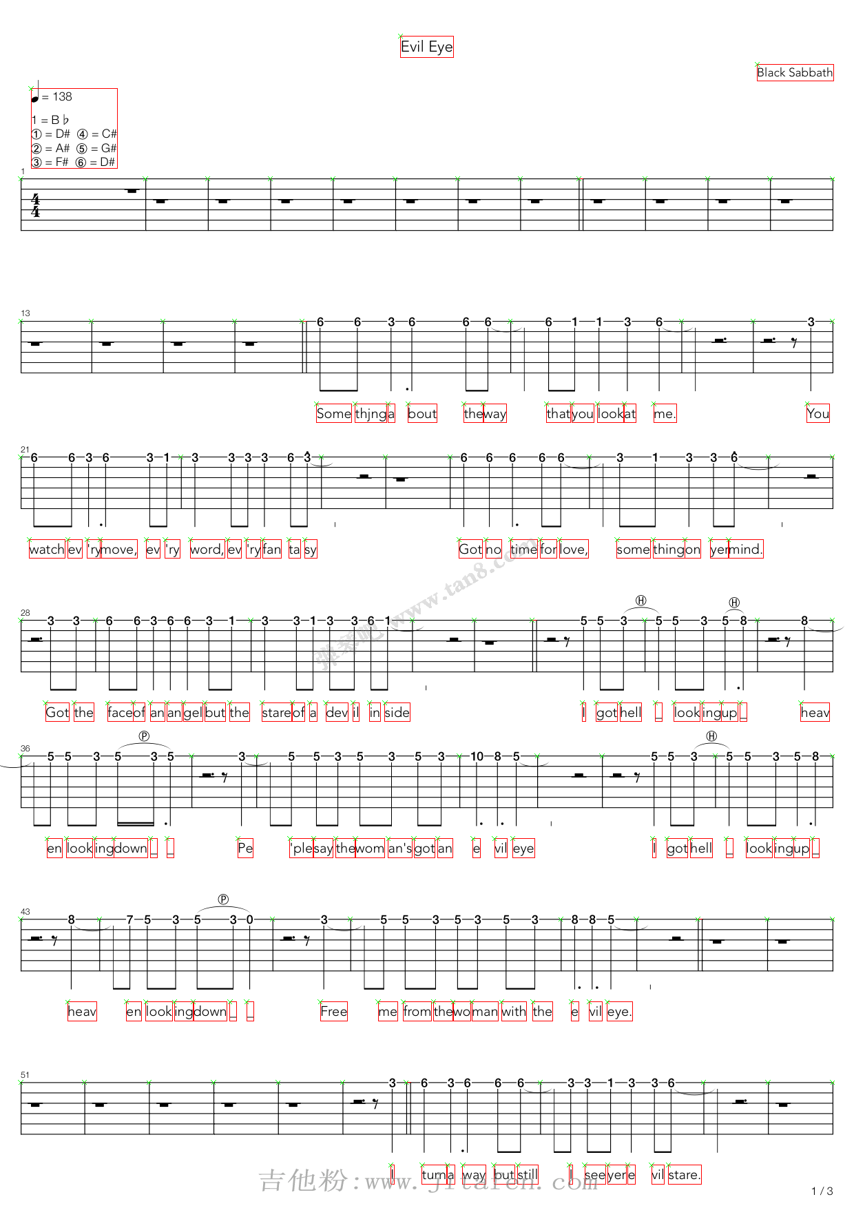 Evil Eye 吉他谱