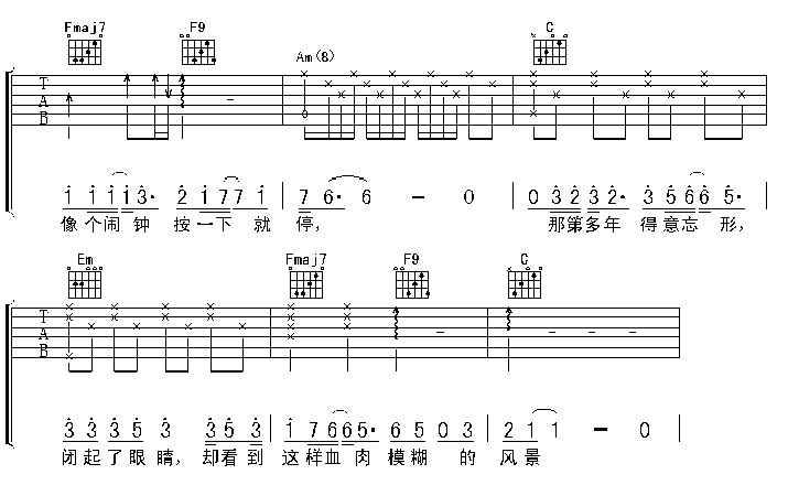 出卖 吉他谱