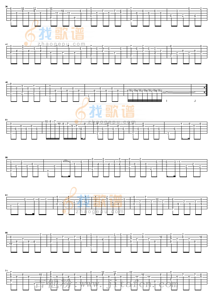 天堂之鸟吉他谱( GTP) 吉他谱