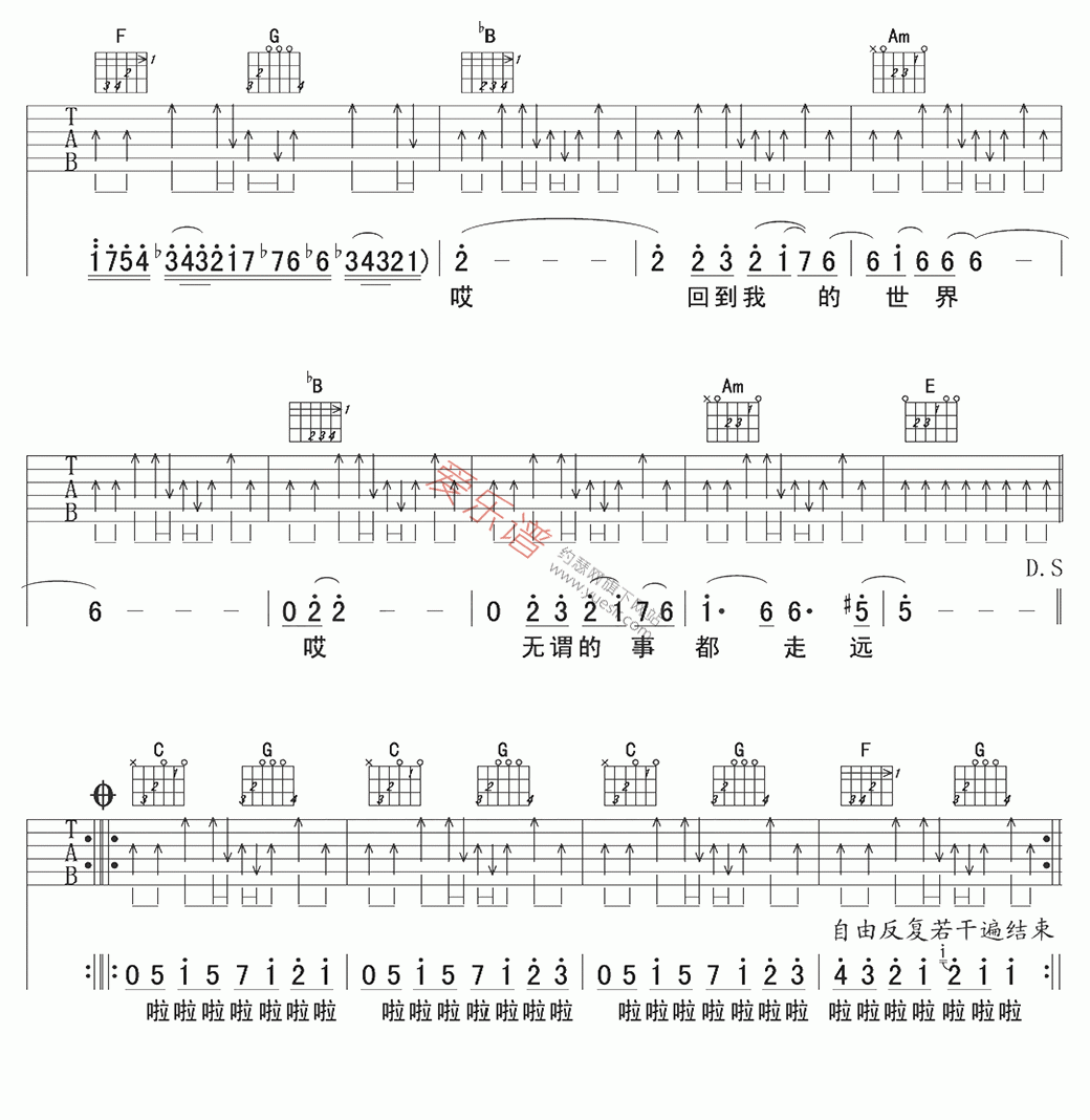 苏打绿《小宇宙》 吉他谱