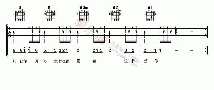 杨臣刚《老鼠爱大米》 吉他谱