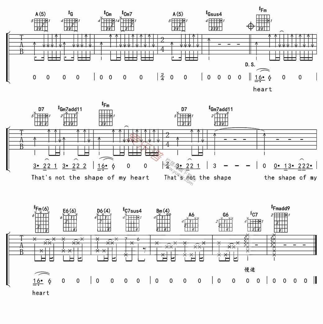 Sting《Shape Of My Heart(高清版)》 吉他谱