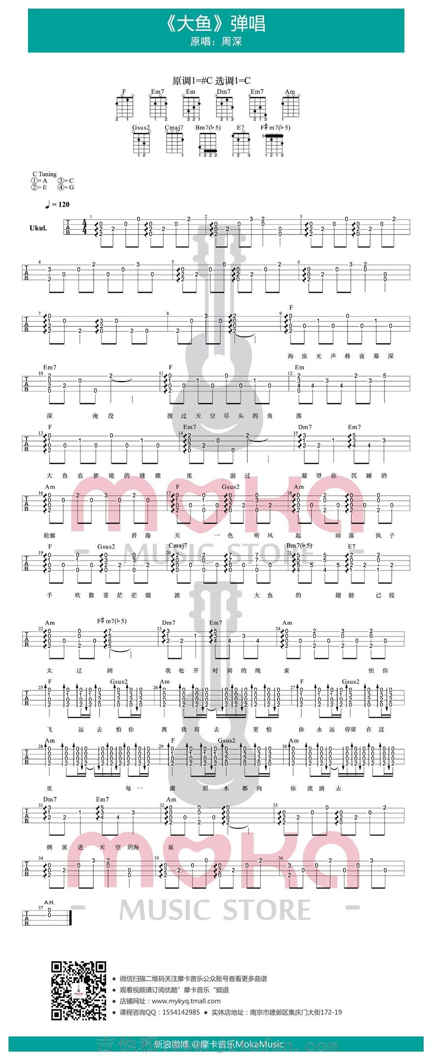 大鱼 吉他谱