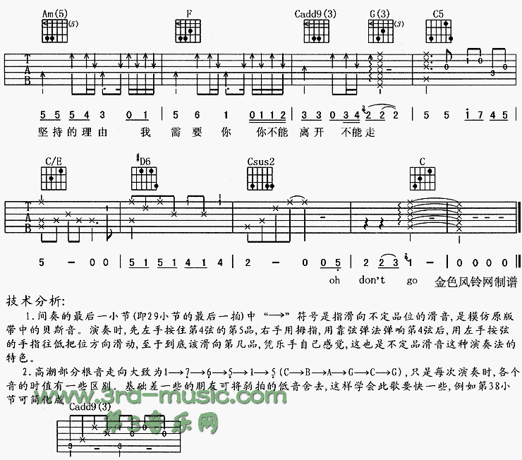 我需要你(《拿什么拯救你我的爱人》主题曲) 吉他谱