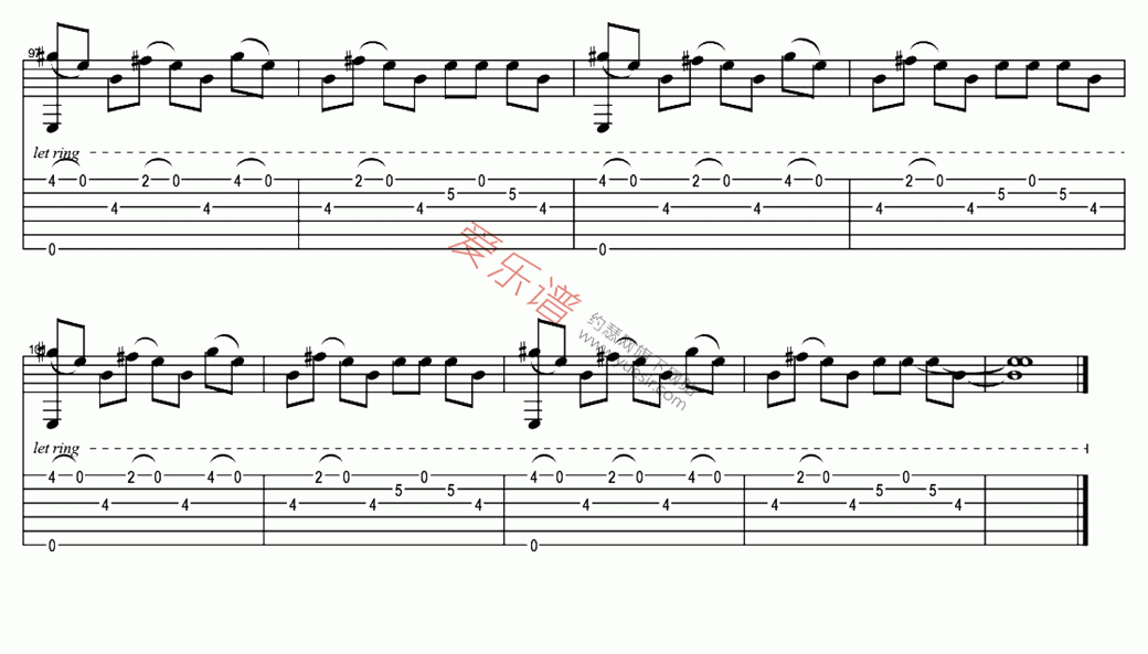 阿桑《野百合也有春天(指弹版)》 吉他谱