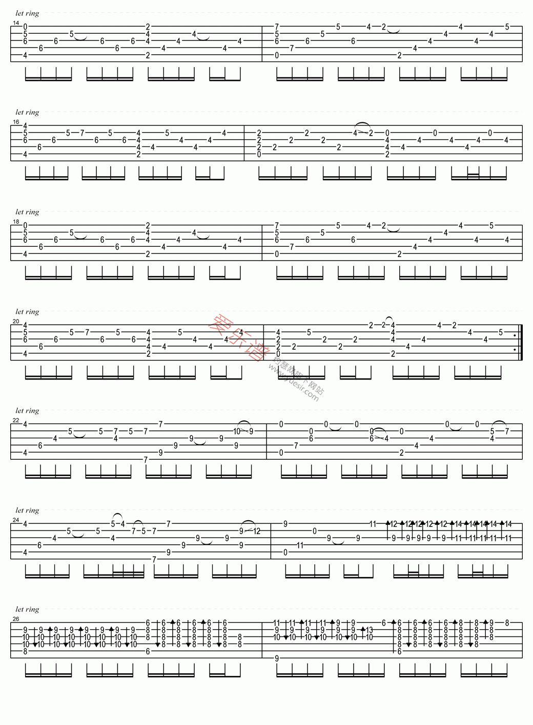 《My heart will go on(我心永恒)》 吉他谱