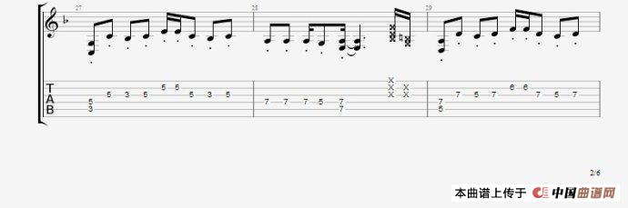 CNBLUE 《孤独啊》吉他谱一 吉他谱