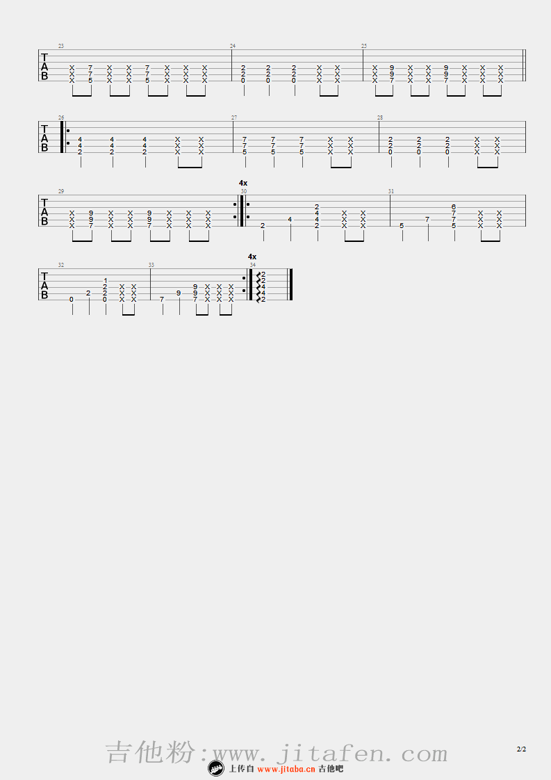 华晨宇《异类》吉他谱_弹唱谱_六线图谱 吉他谱