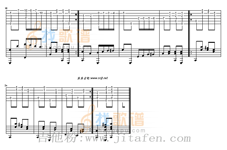 四小天蛾舞曲吉他谱( GTP) 吉他谱