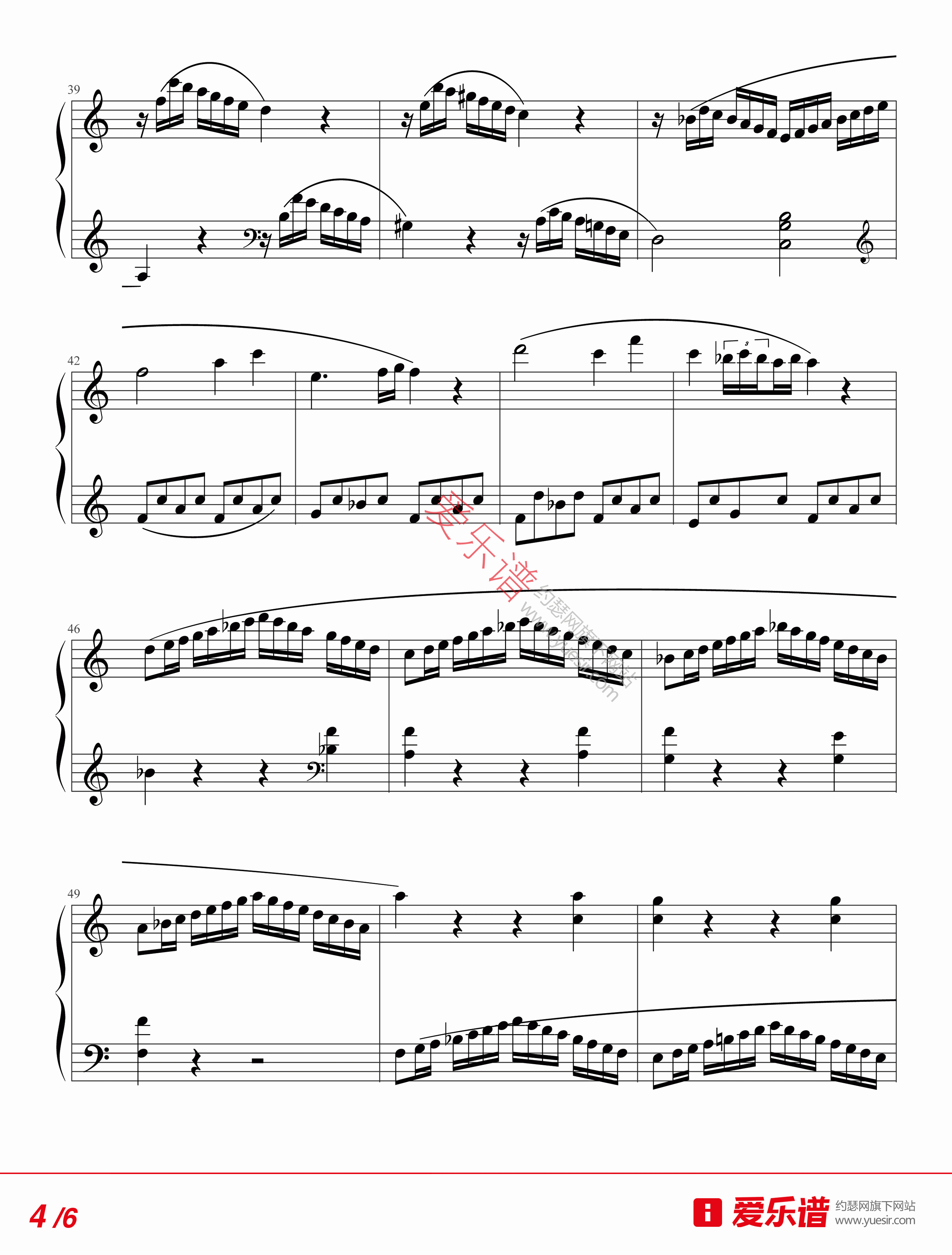 莫扎特《C大调小奏鸣曲第一乐章》 钢琴谱 吉他谱