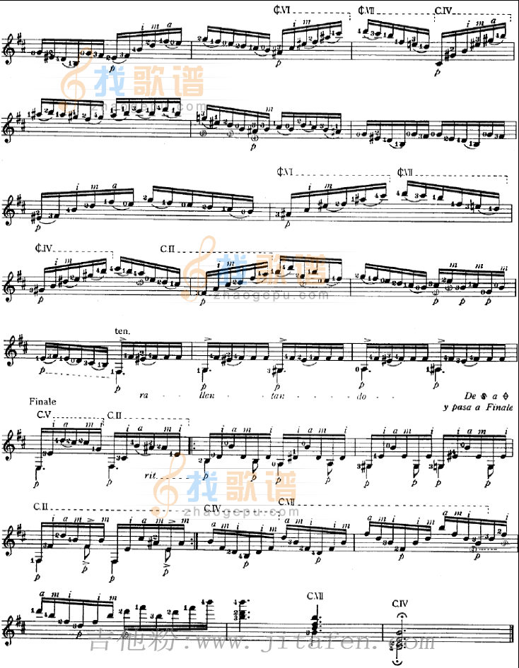 大教堂La Catedral (preludio)吉他谱(谱) 吉他谱