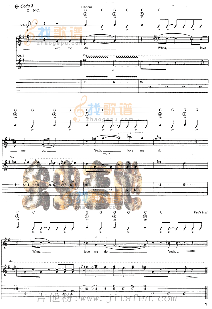 love Me do吉他谱 吉他谱